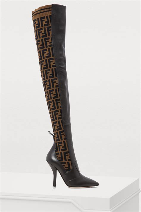 women fendi boots|thigh high Fendi boots.